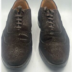 Alden Dark Brown Suede Oxford Shoes